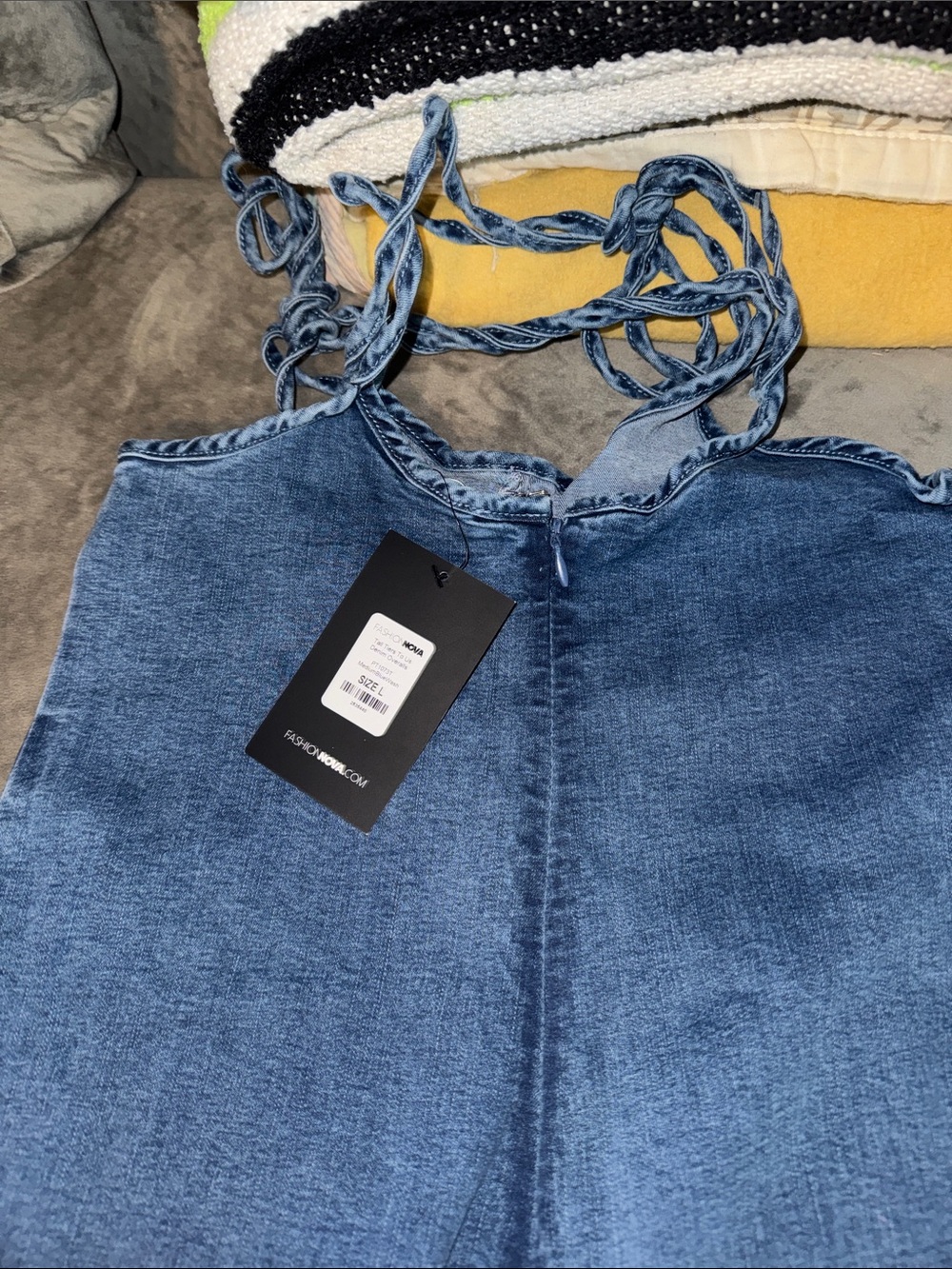 Fashion Nova Dark Blue Tiered Flare Jeans - Picture 6 of 8